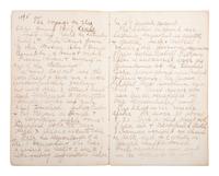 [CIVIL WAR]. Travel journal of Confederate veteran "Uncle Jack" Hall, 1895.