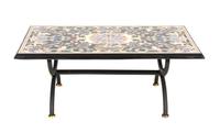 An Italian Pietra Dura Low Table Height 18 x width 47 1/2 x depth 29 3/4 inches. — 20TH CENTURY