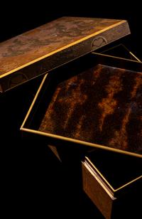 A Large Japanese Gold Lacquer Stationary Covered Box, Bunko