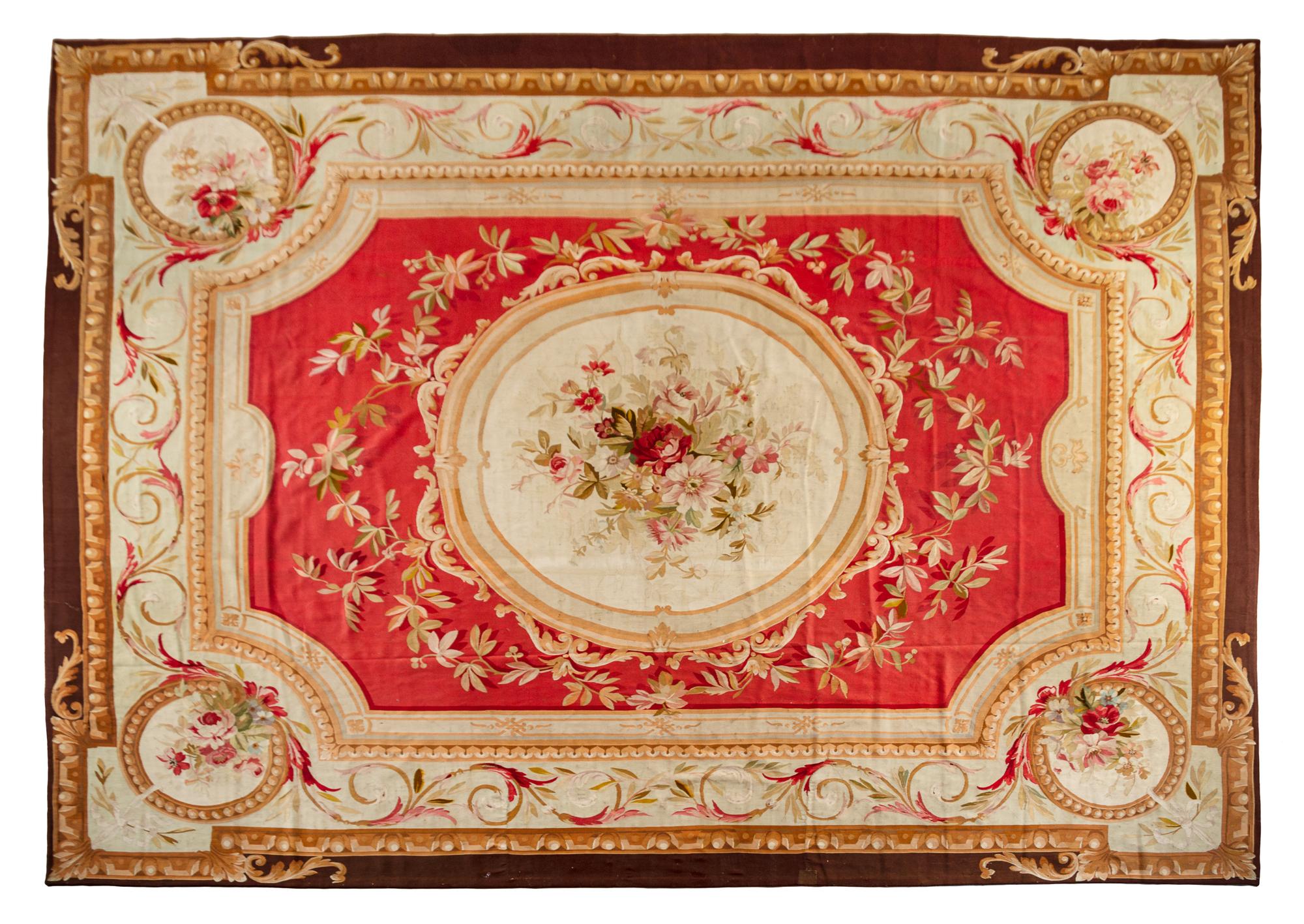 An Aubusson Wool Rug 16 feet 1 inch x 12 feet 6 inches. — LATE 19TH CENTURY