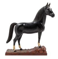 A Carved and Painted Wood Figure of a Horse Height 13 1/2 inches. — ATTRIBUTED TO PETER GIBA, 20TH CENTURY