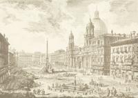 Eight Black and Parcel Gilt Framed Prints After Giovanni Piranesi — 20th Century
