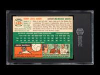 A 1954 Topps Hank Aaron Rookie Baseball Card No. 128 (SGC Authentic)