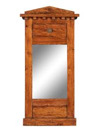 A Biedermeier Gilt Metal Mounted Mirror