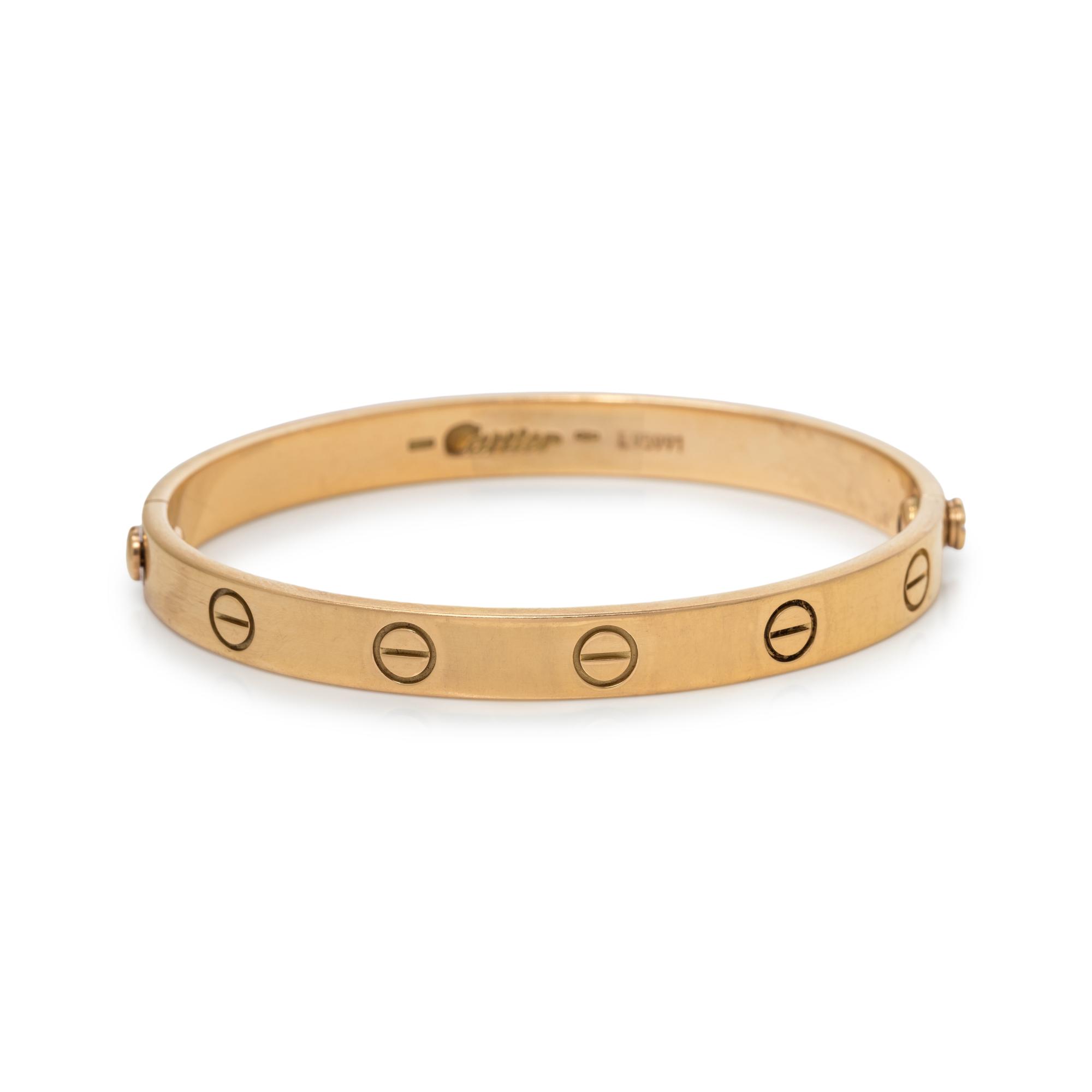 CARTIER, YELLOW GOLD 'LOVE' BRACELET