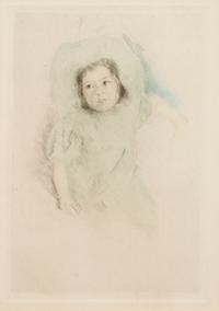 Mary Cassatt, (American, 1844-1926), Margot Wearing a Bonnet (No. 1), c. 1902