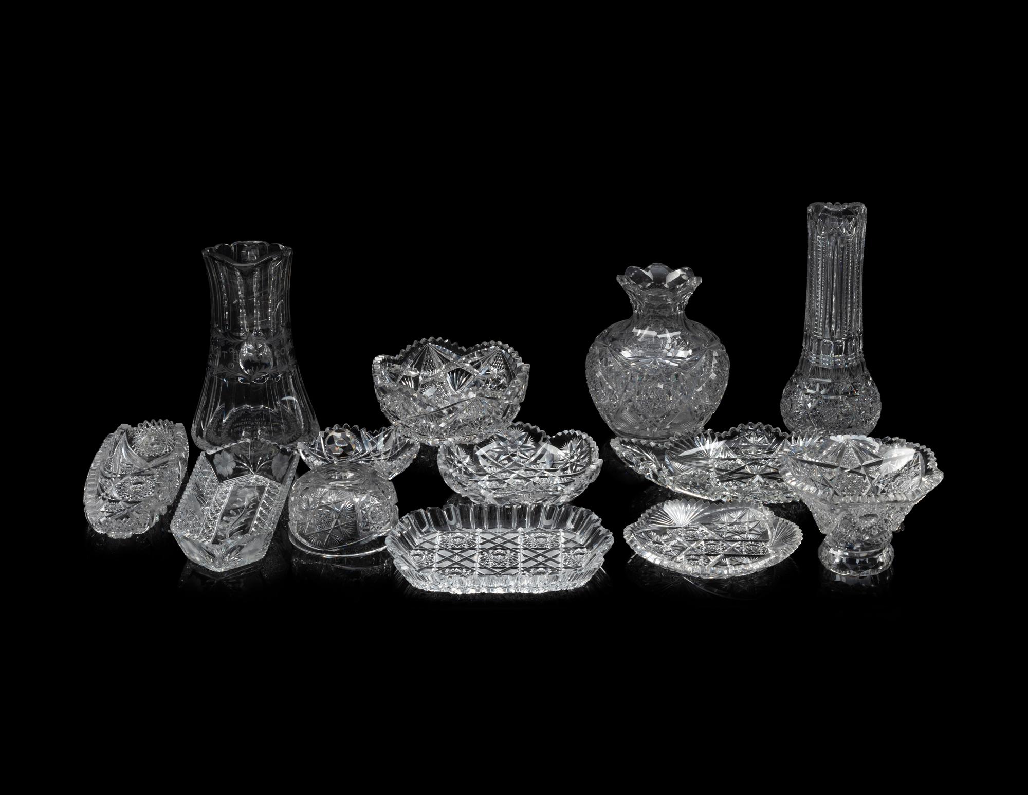 A Collection of Cut Glass Articles