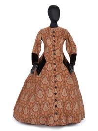 Paisley Coat Trimmed with Brown Velvet, 1860s