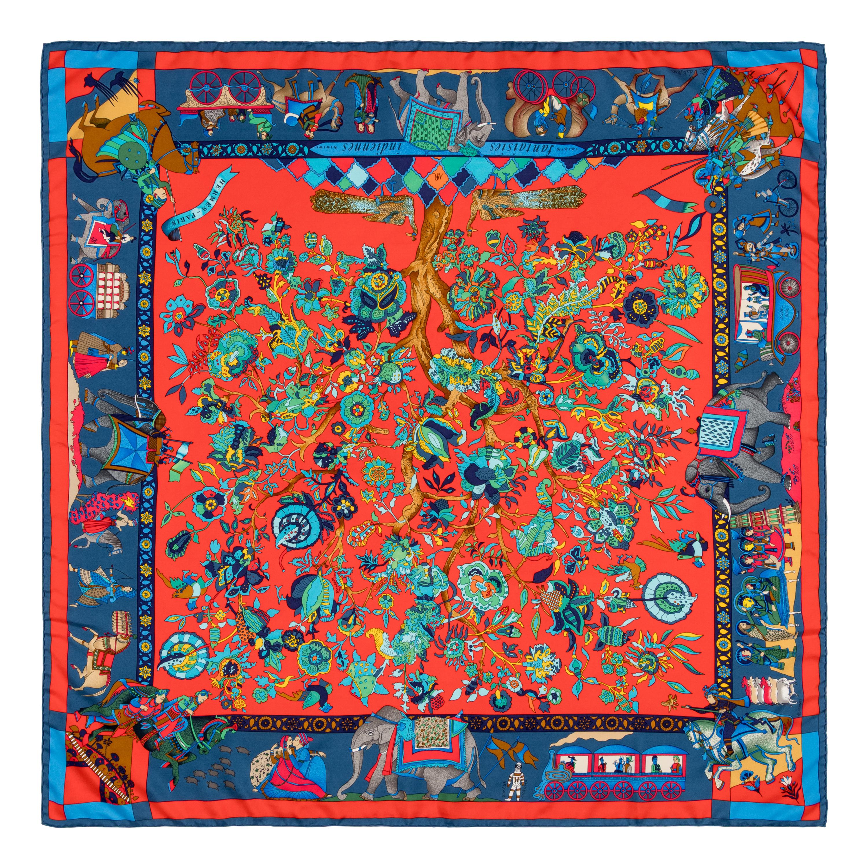 Hermès, Four Silk Scarves 90