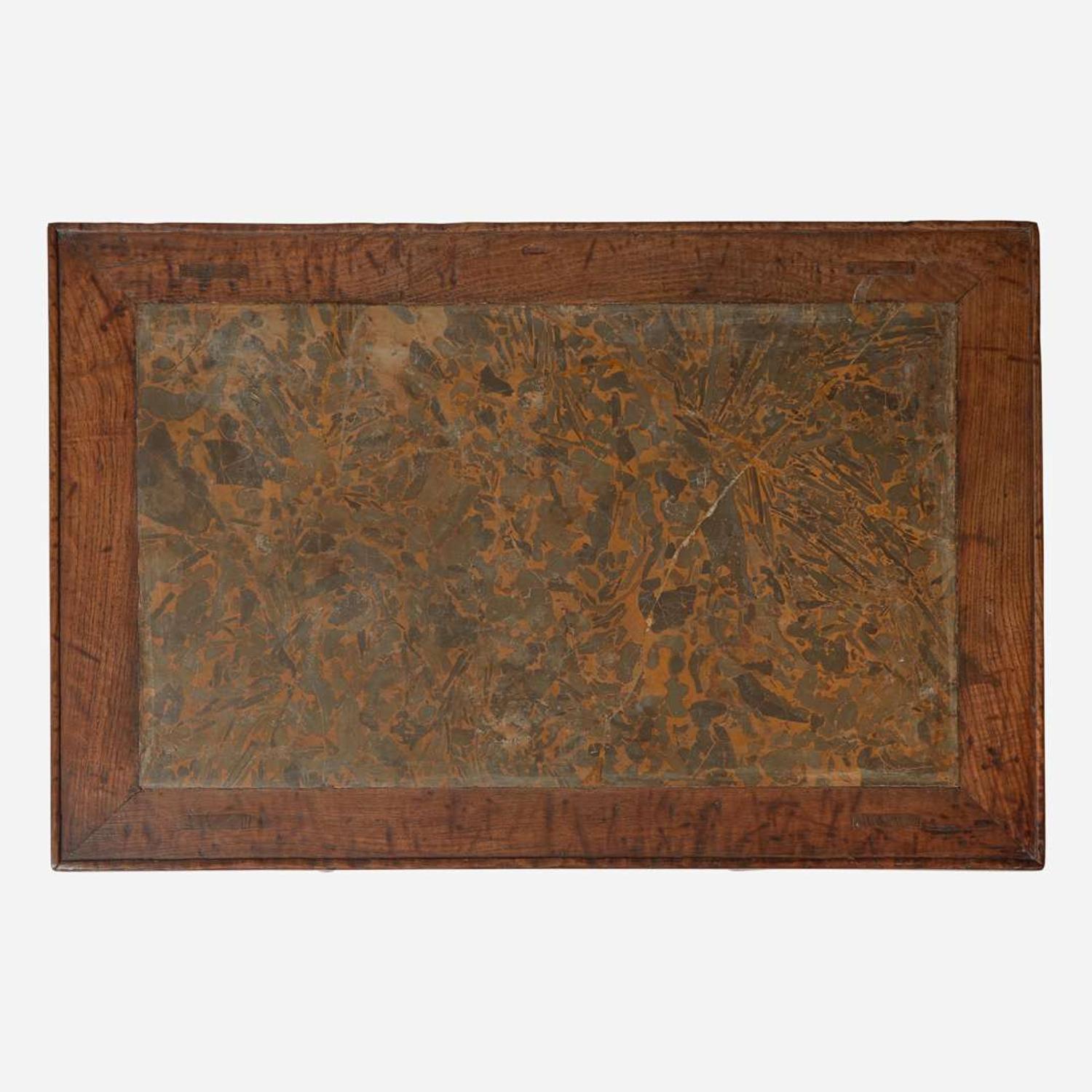 A Chinese puddingstone-inset Yumu table 嵌布丁石榆木桌 Qing dynasty ?