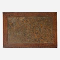 A Chinese puddingstone-inset Yumu table 嵌布丁石榆木桌 Qing dynasty ?