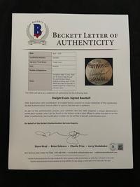 A Dwight Evans Boston Red Sox 900th Career Extra Base Hit Game Used Signed Autograph Baseball (Beckett Authentication Services Letter BAS Certified)