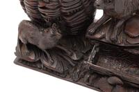 A Black Forest Carved Cigar Humidor