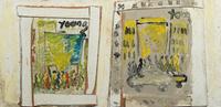 Untitled (Street Scene) and Untitled (Cityscape) (a pair of works)