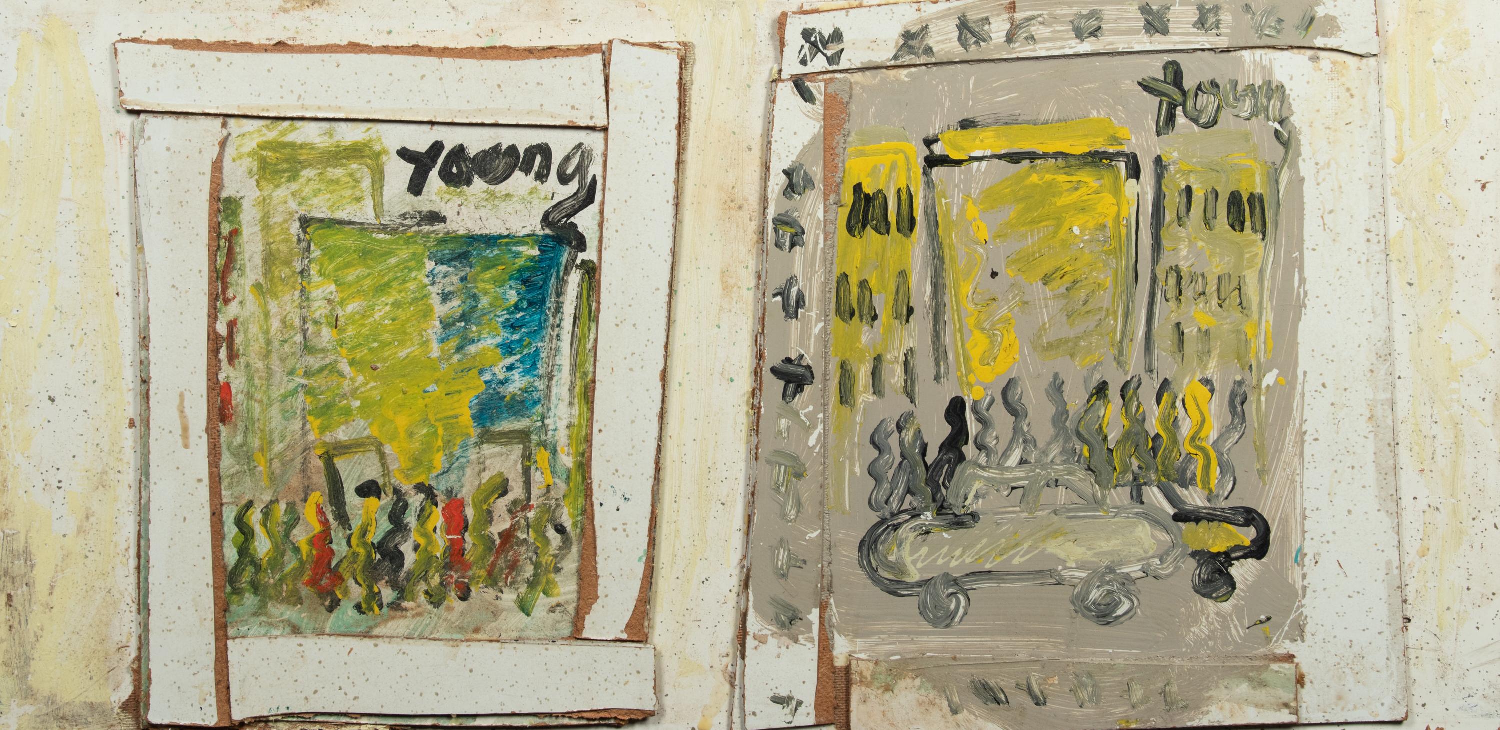 Untitled (Street Scene) and Untitled (Cityscape) (a pair of works)