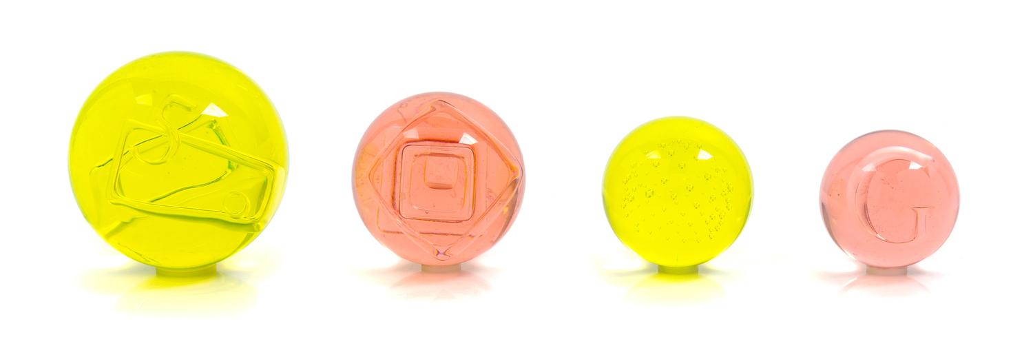 Mark Matthews, (American, b. 1948), Collection of Four Art Glass Marbles
