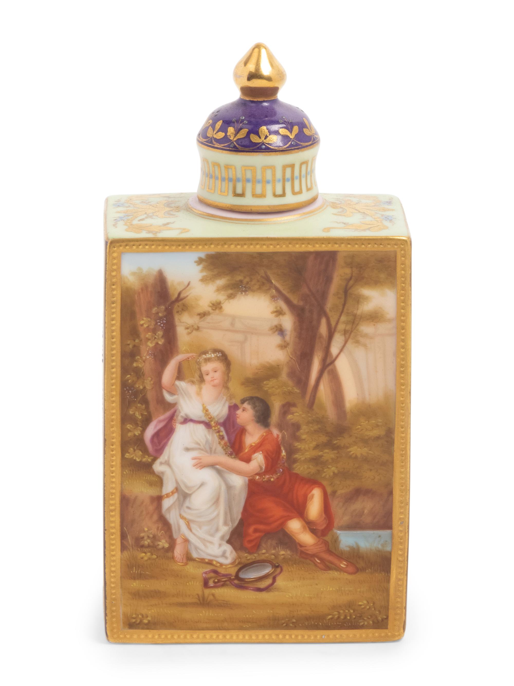 A Vienna Porcelain Tea Caddy