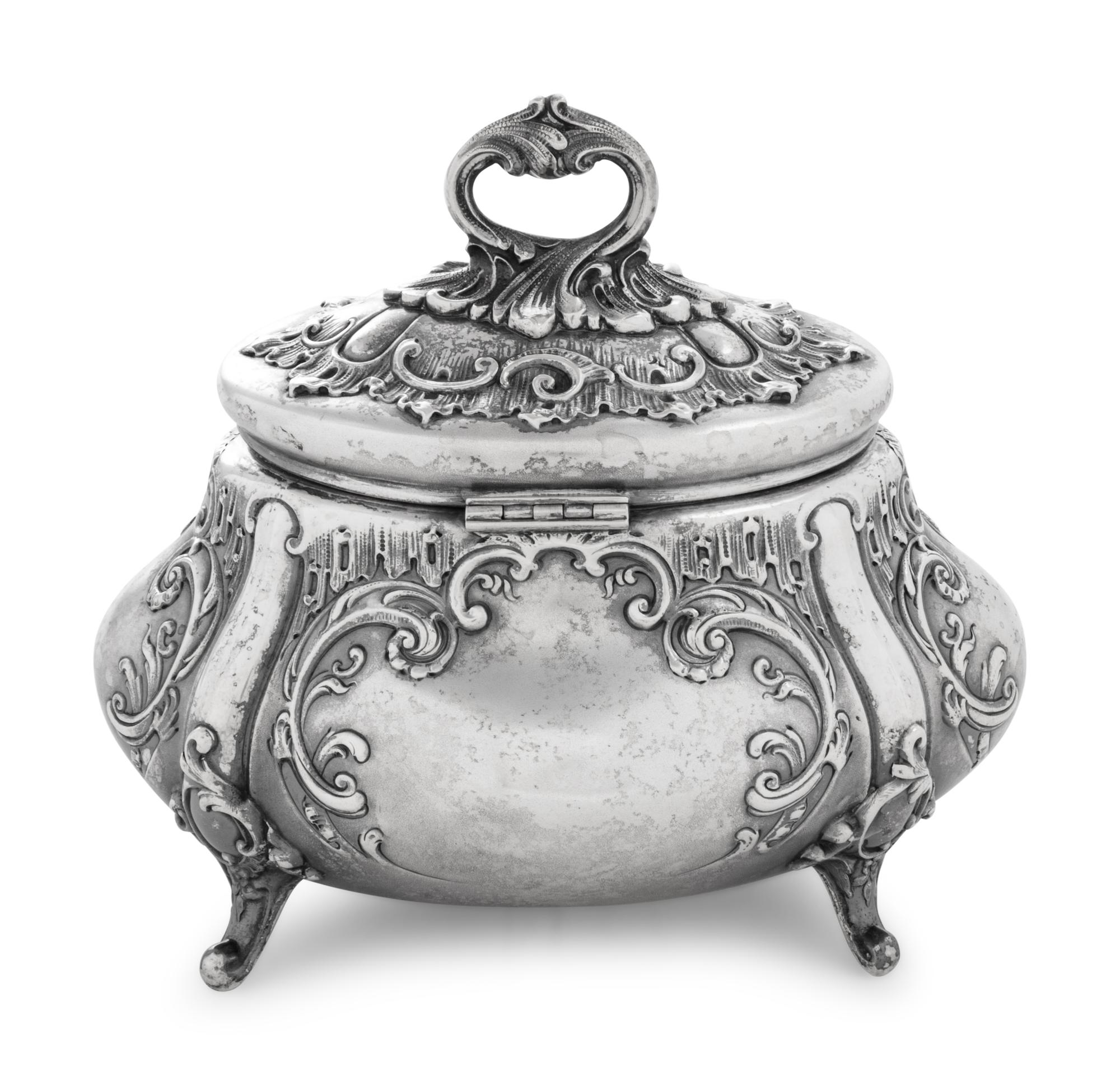 A German Silver Tea Caddy