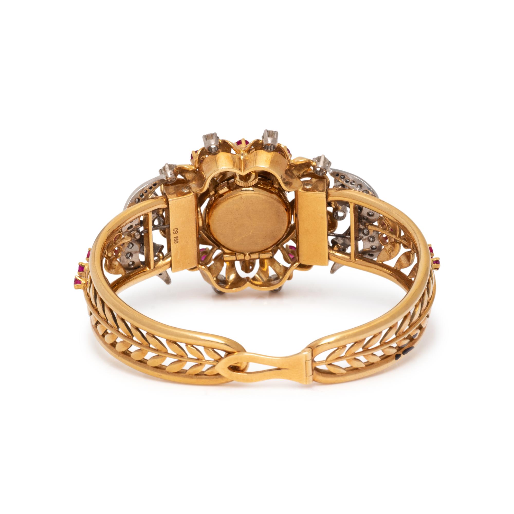 ROLEX, SYNTHETIC GEMSTONE AND DIAMOND SURPRISE WATCH