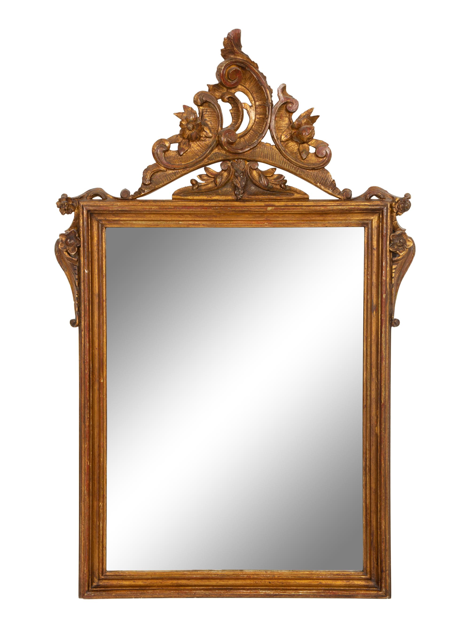 A Louis XV Style Giltwood Mirror