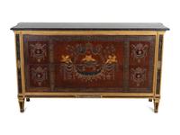 A Directoire Style Parcel-Gilt and Painted Commode — EARLY 20TH CENTURY