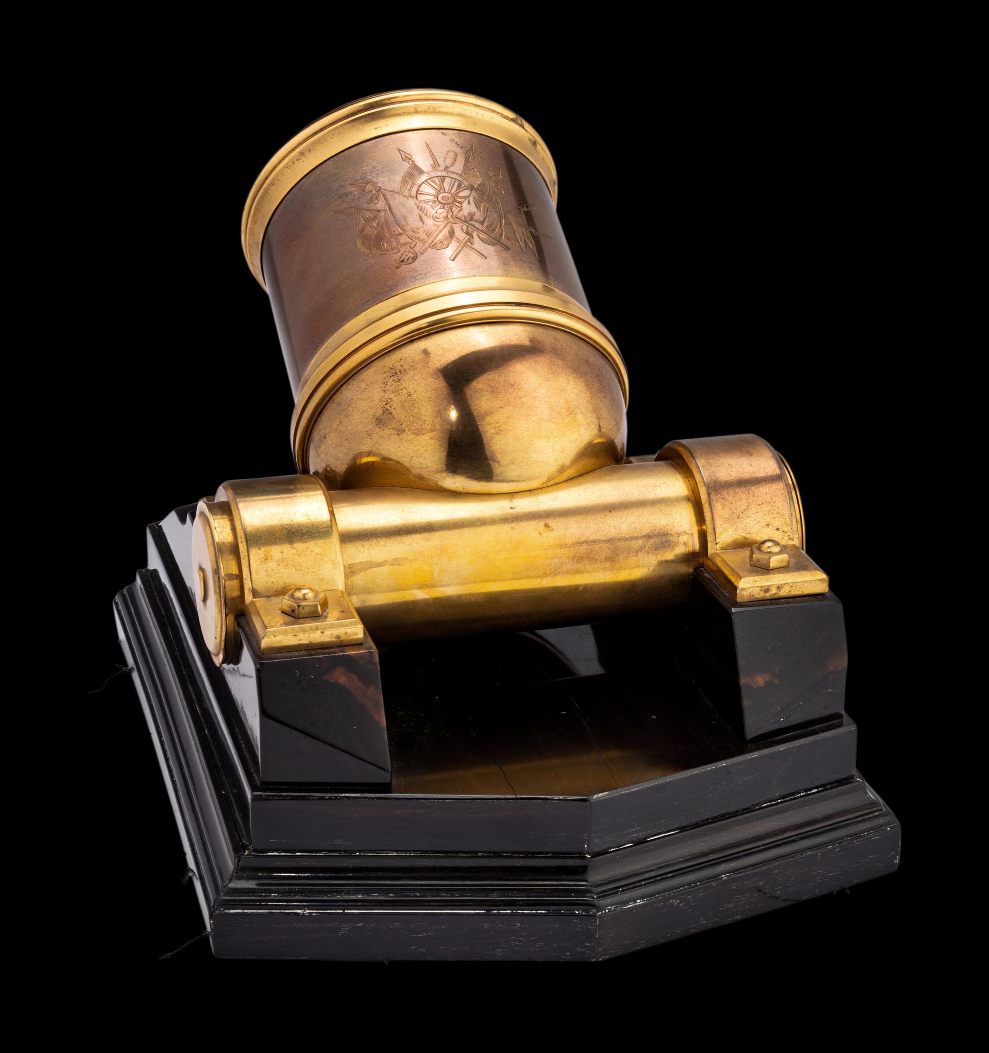 An English Industrial Mortar Form Clock, Charles Frederick Handcock