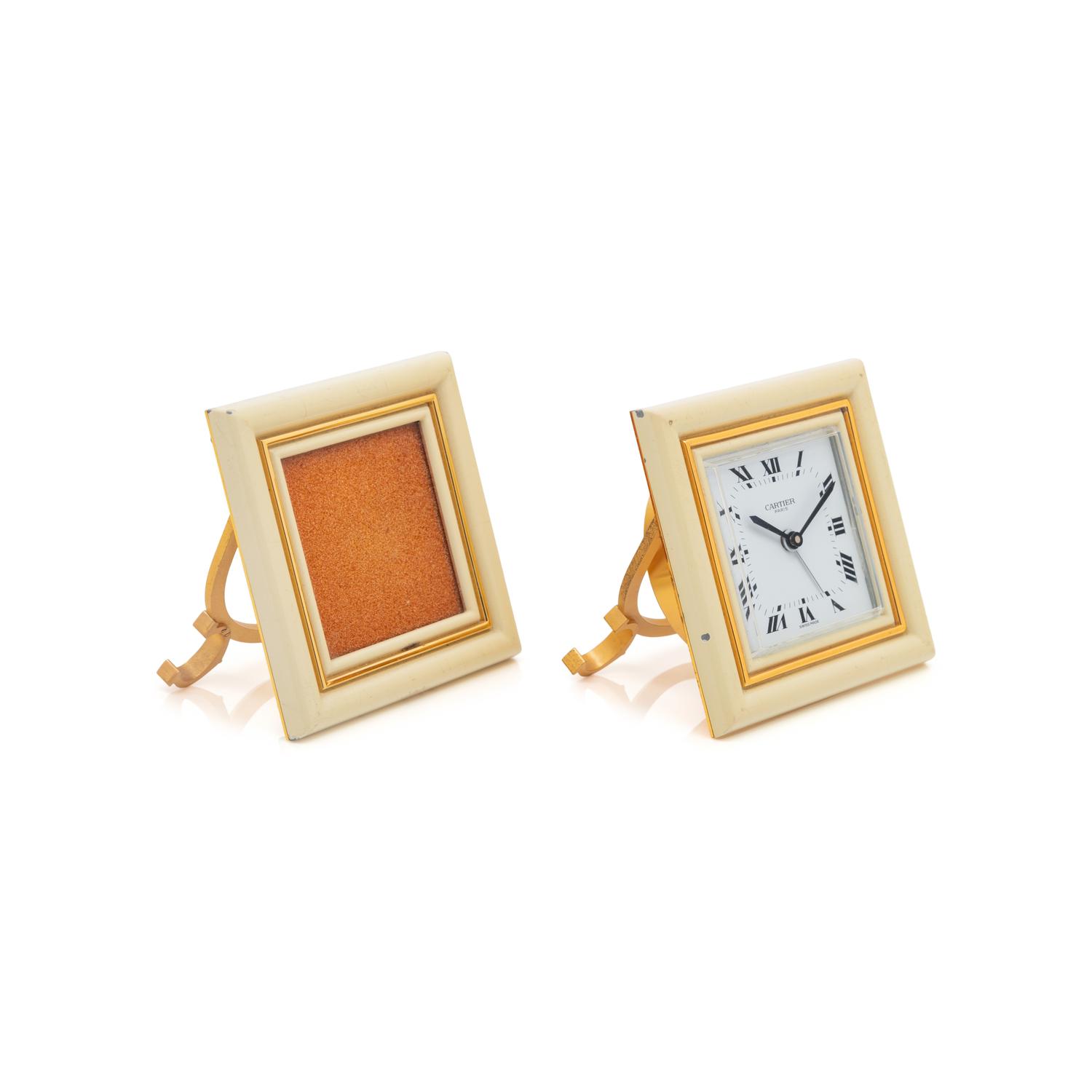 Cartier Clock and Frame Set