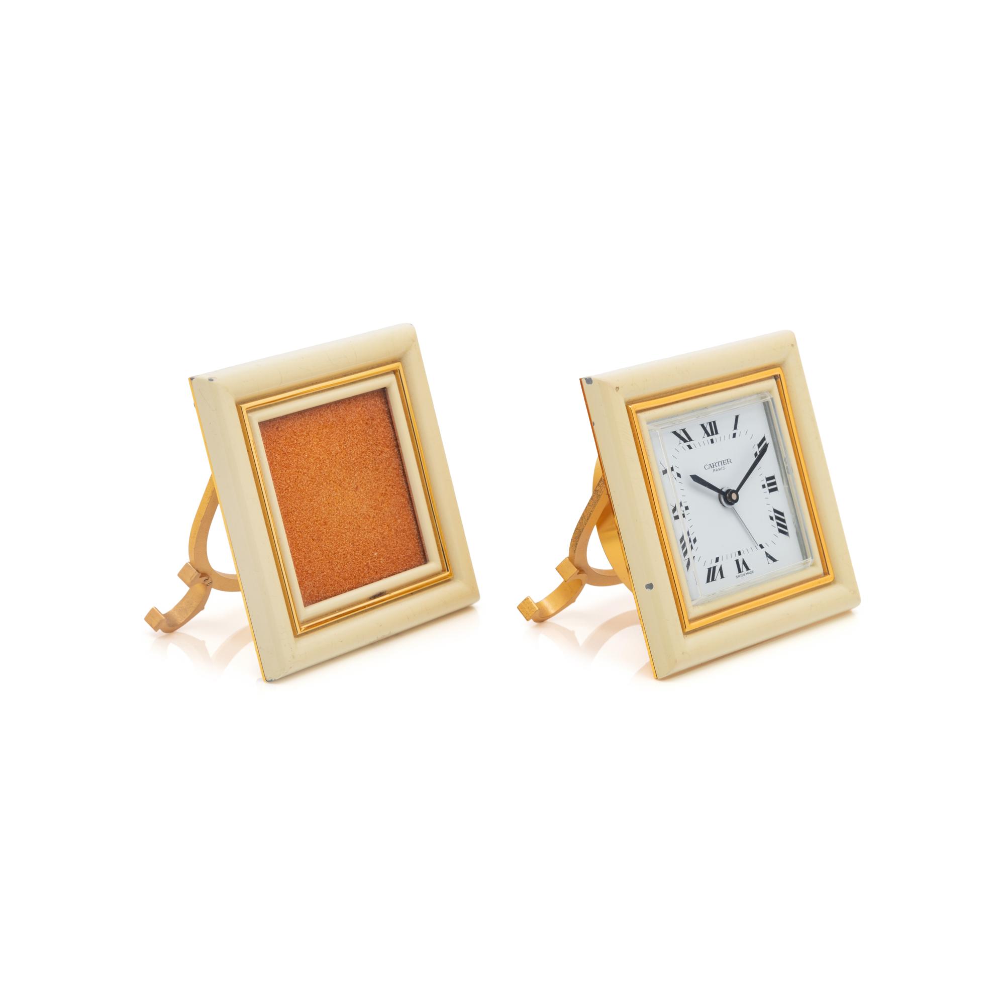 Cartier Clock and Frame Set