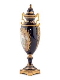 A Gilt Bronze Mounted Sèvres Style Porcelain Urn