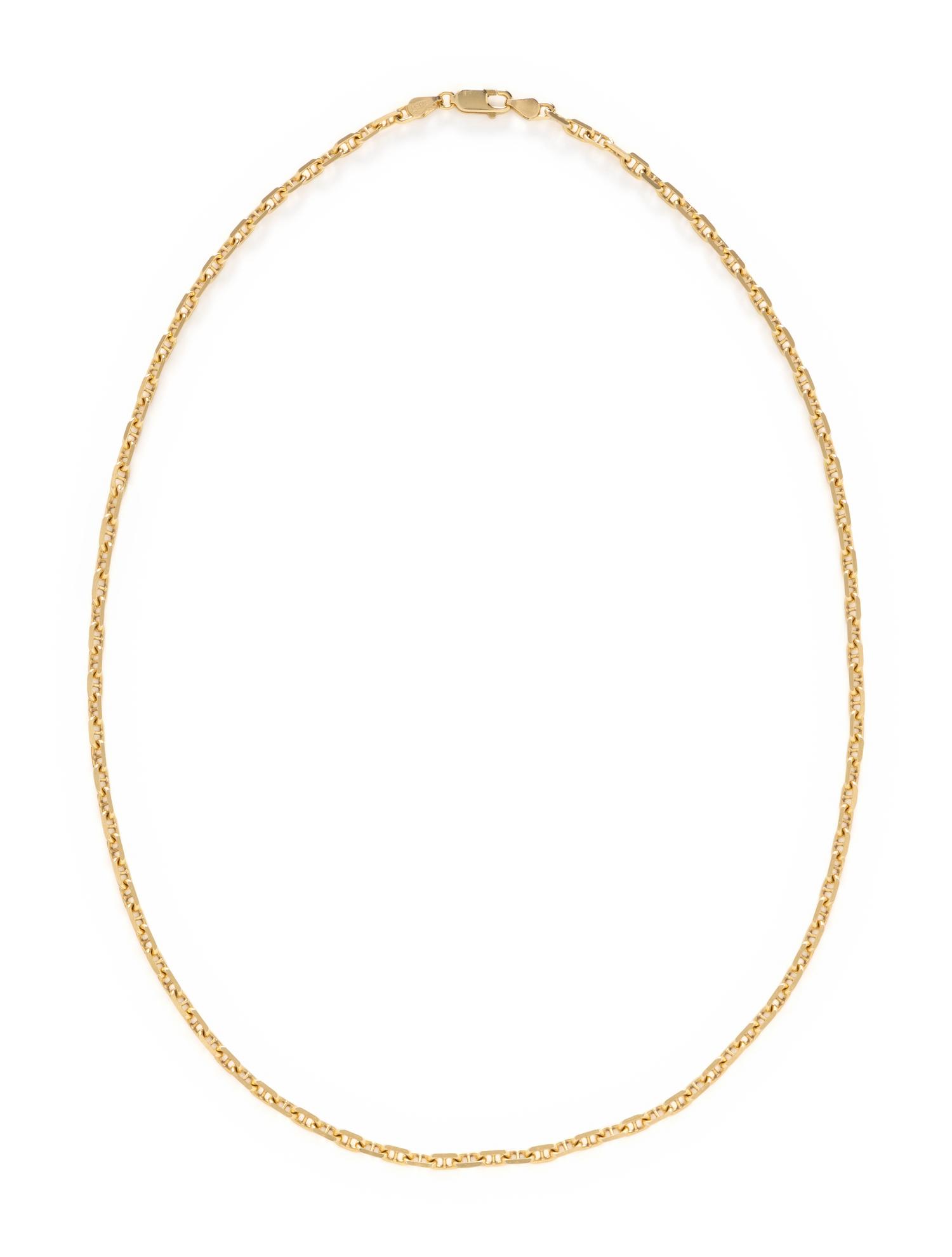 YELLOW GOLD MARINER CHAIN NECKLACE