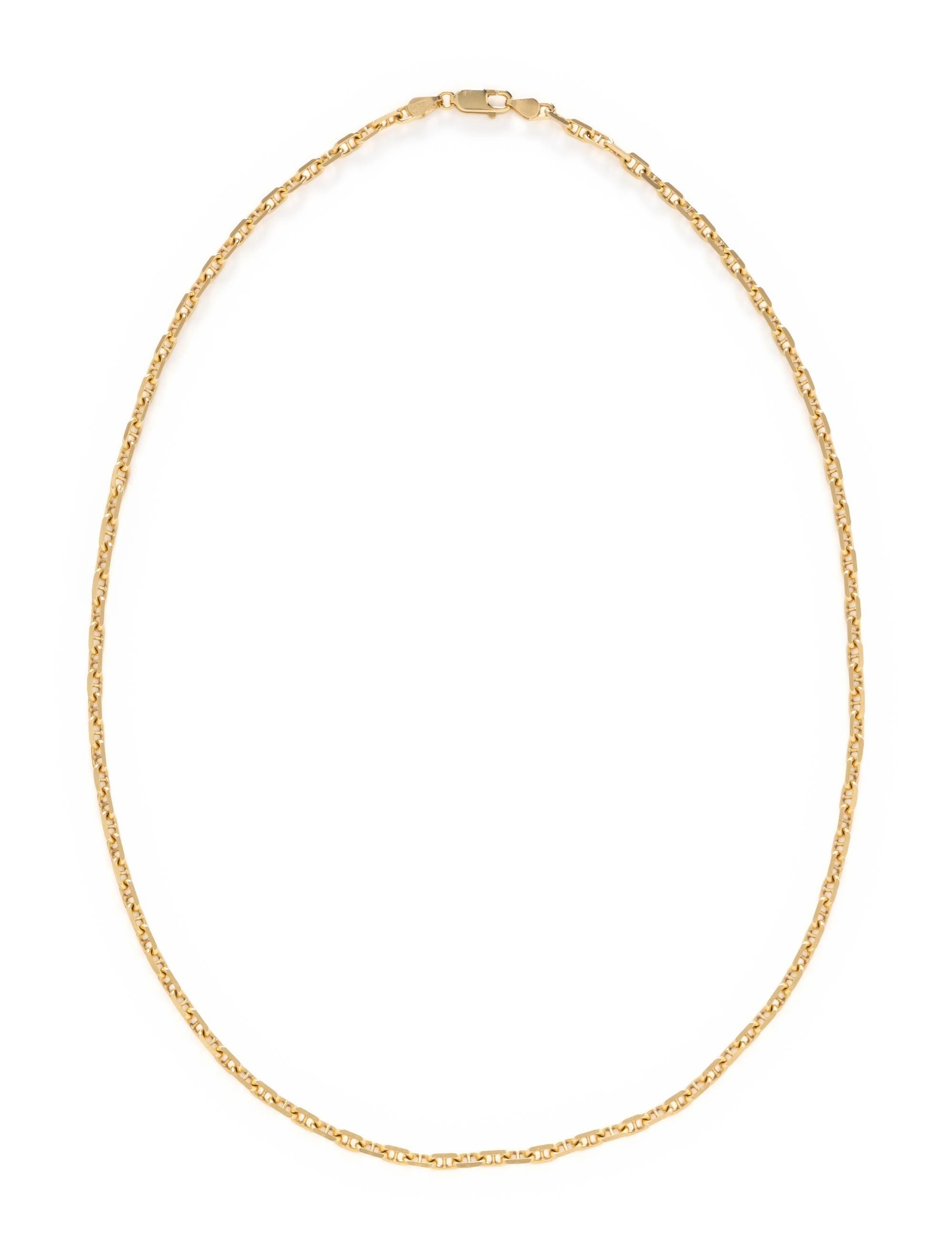 YELLOW GOLD MARINER CHAIN NECKLACE