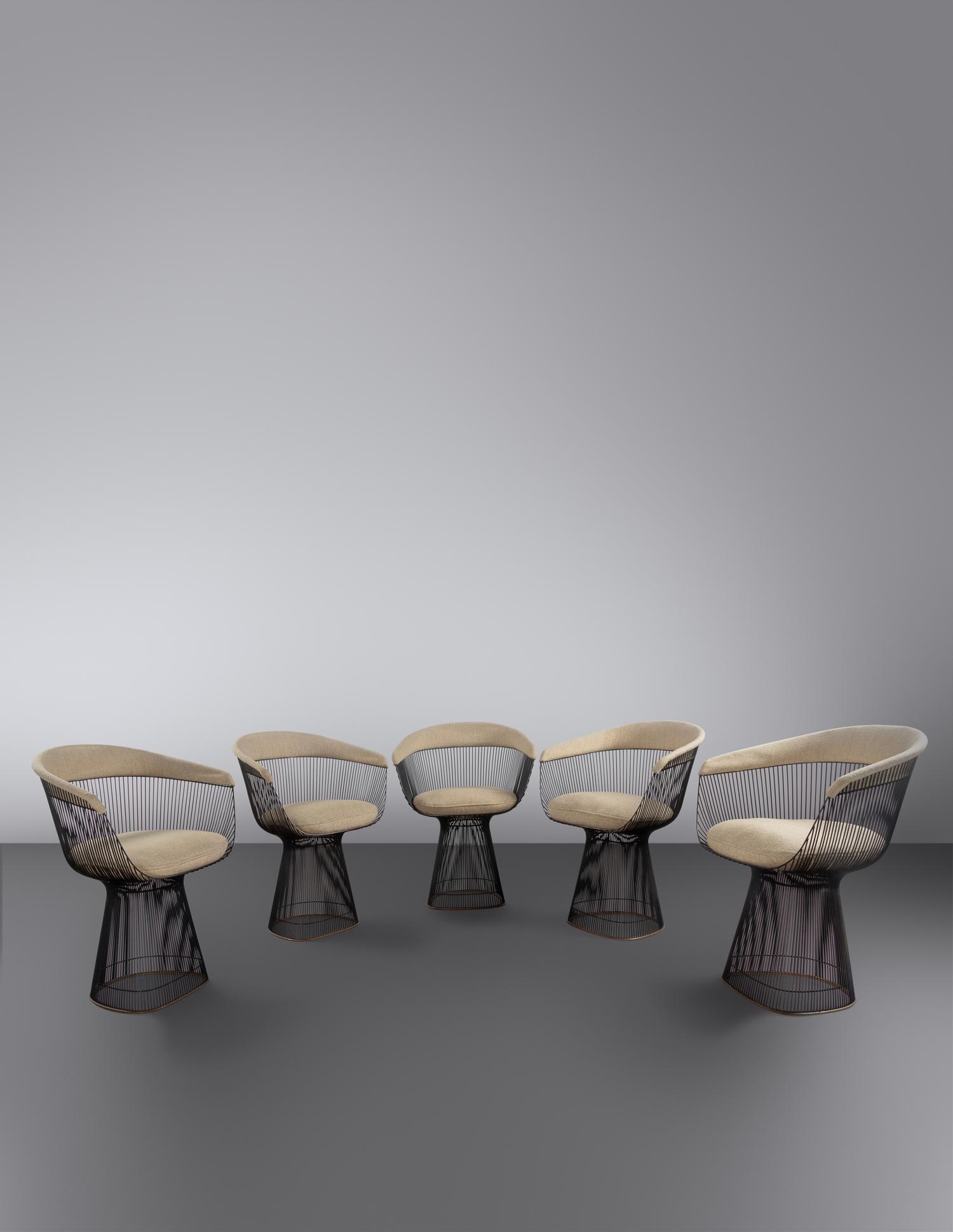 Set of Five Dining Chairs, c. 1966 Knoll Associates, USA