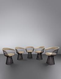 Set of Five Dining Chairs, c. 1966 Knoll Associates, USA