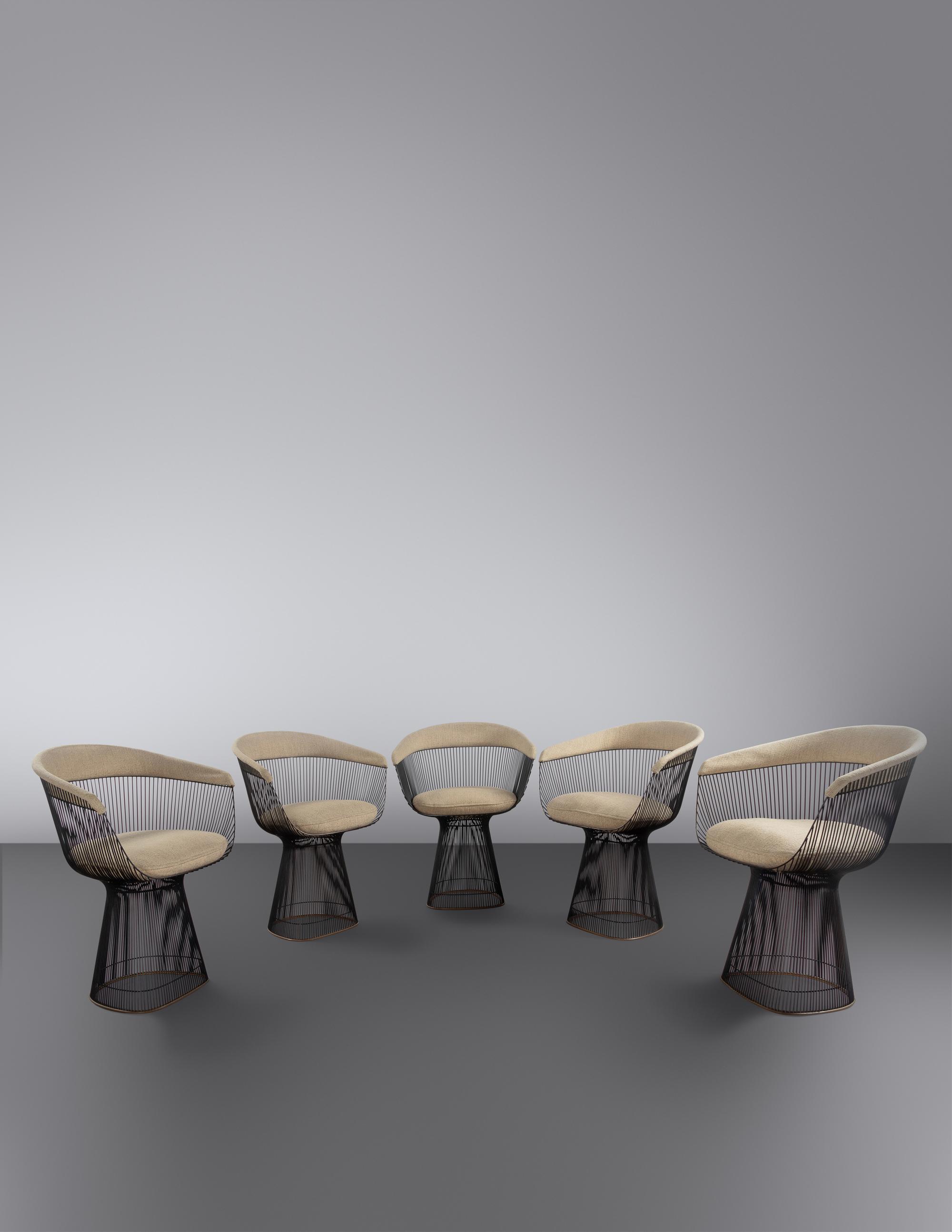Set of Five Dining Chairs, c. 1966 Knoll Associates, USA