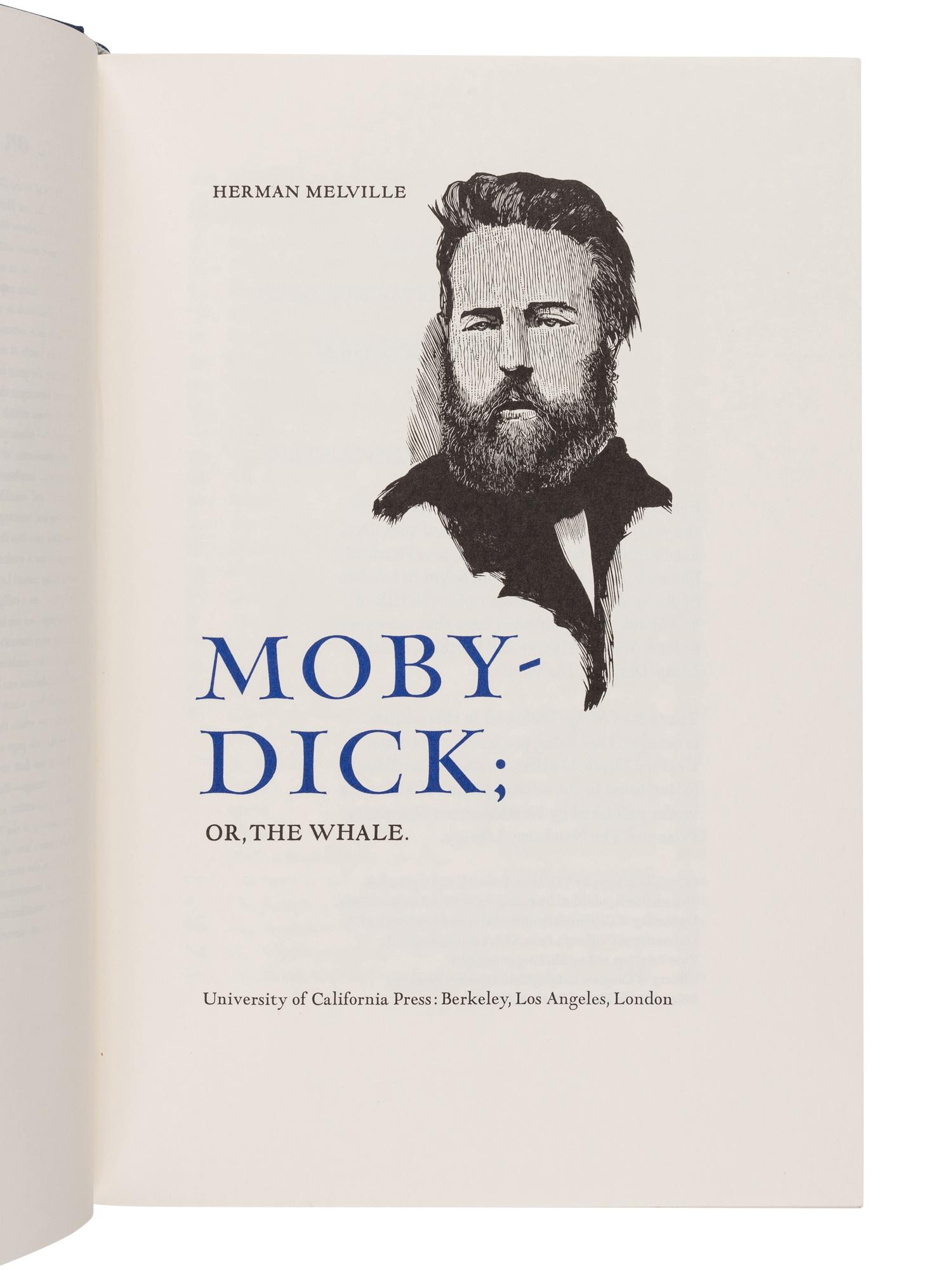 [MOSER, Barry, illustrator]. MELVILLE, Herman (1819-1891). Moby Dick; or, The Whale . Berkeley, CA: University of California Press, 1981.