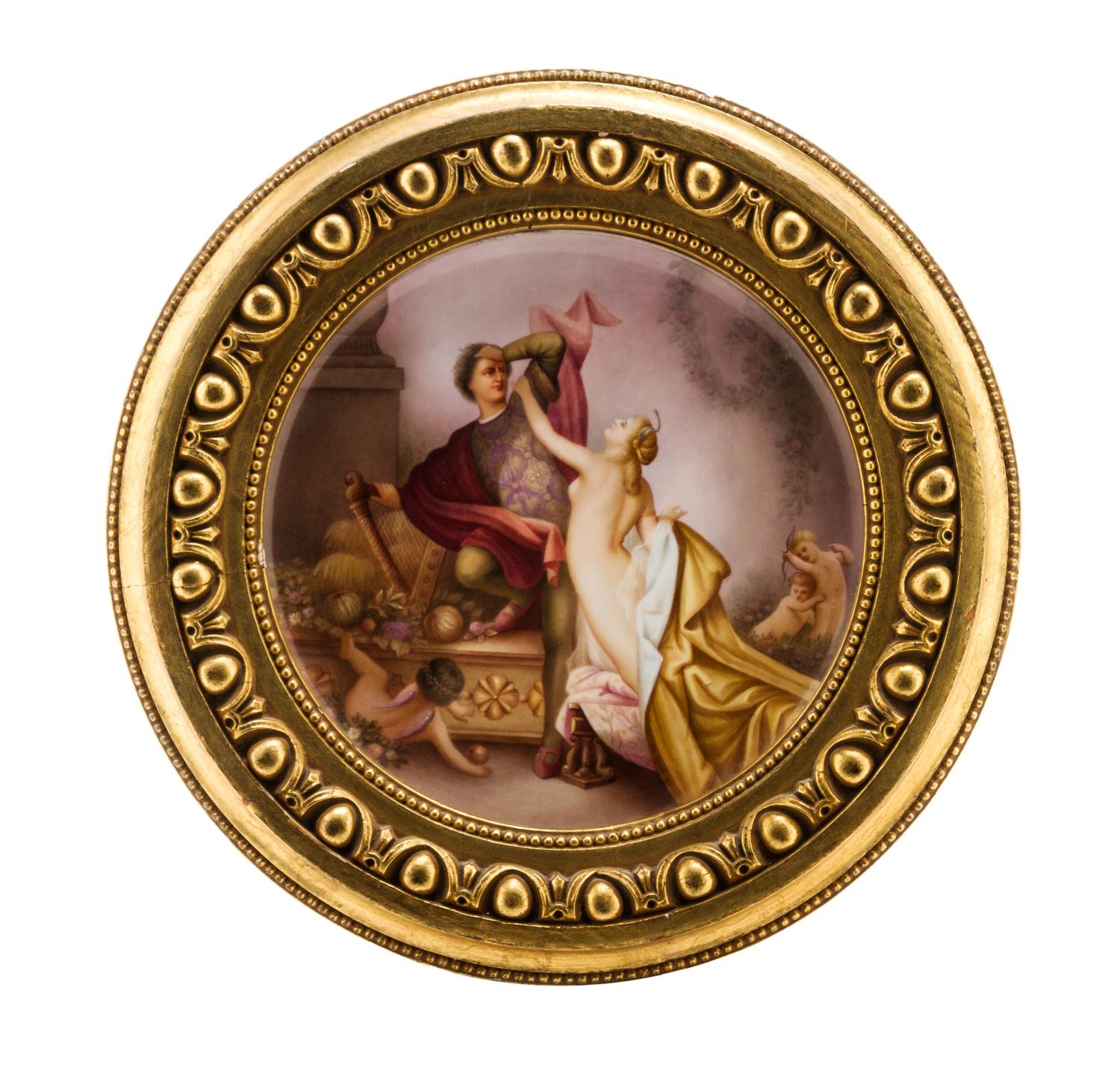 A Royal Vienna Porcelain Plaque, 19TH CENTURY, Diameter 9 7/8 inches. — 19TH CENTURY,