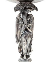A German Parcel Gilt Silver Figural Tazza