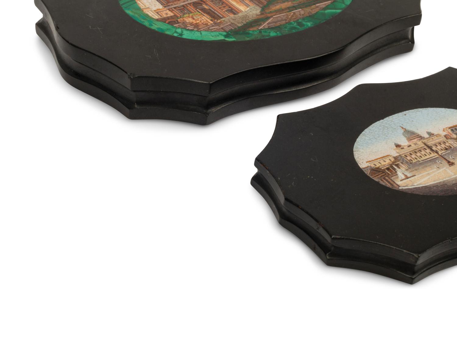 Two Italian Micromosaic Plaques