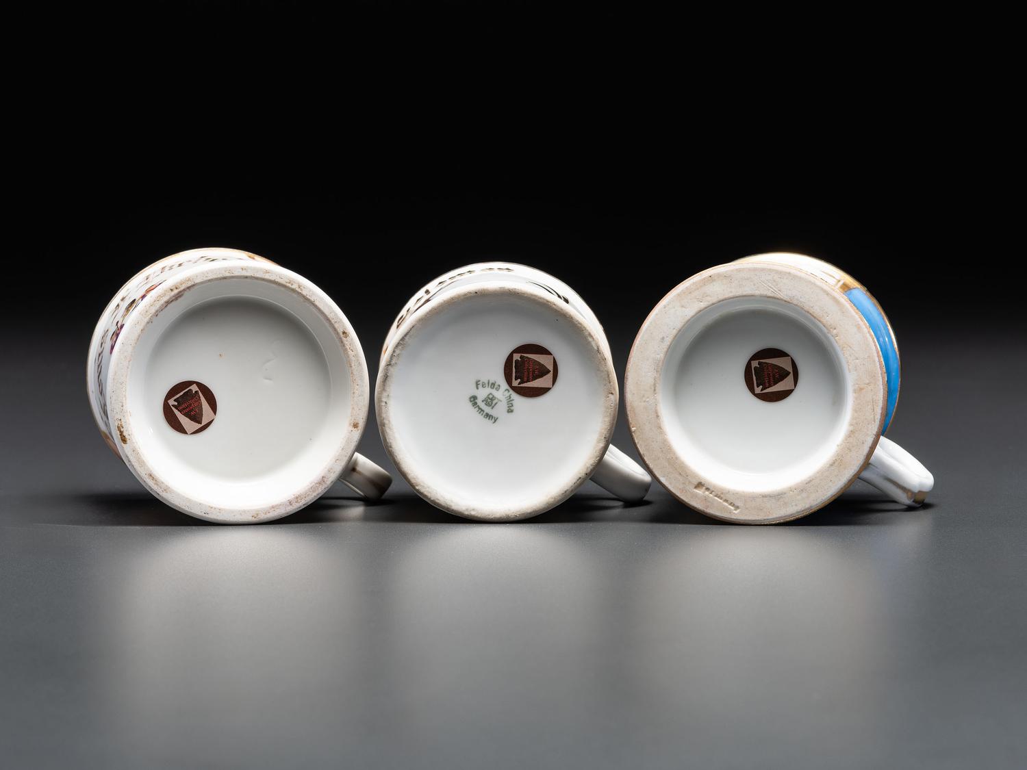Three Fraternal Occupation Shaving Mugs