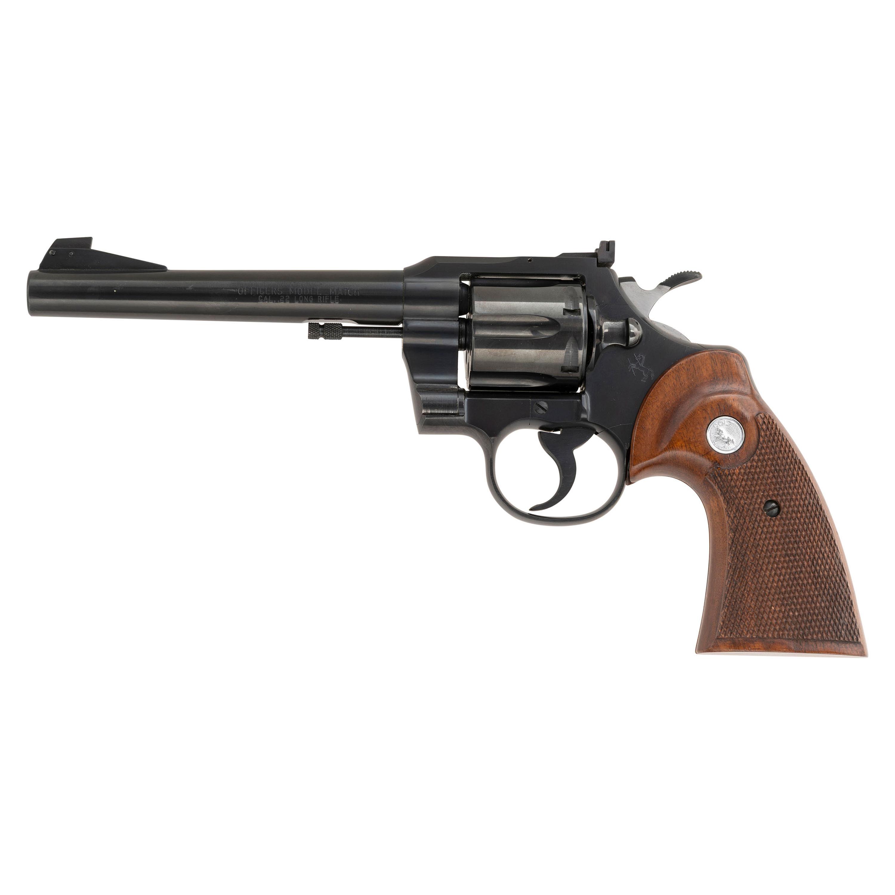 **Colt Officers Match 22 Revolver in Factory Box with Matching Test Target