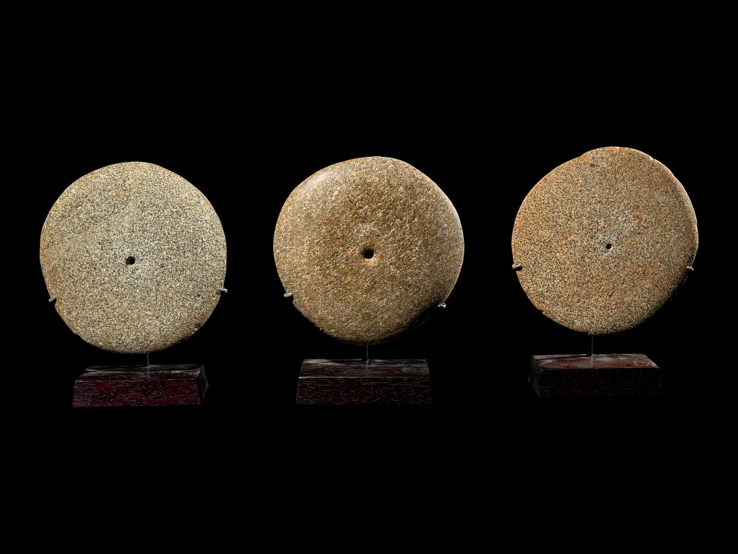Three Neolithic Stone Discoidals