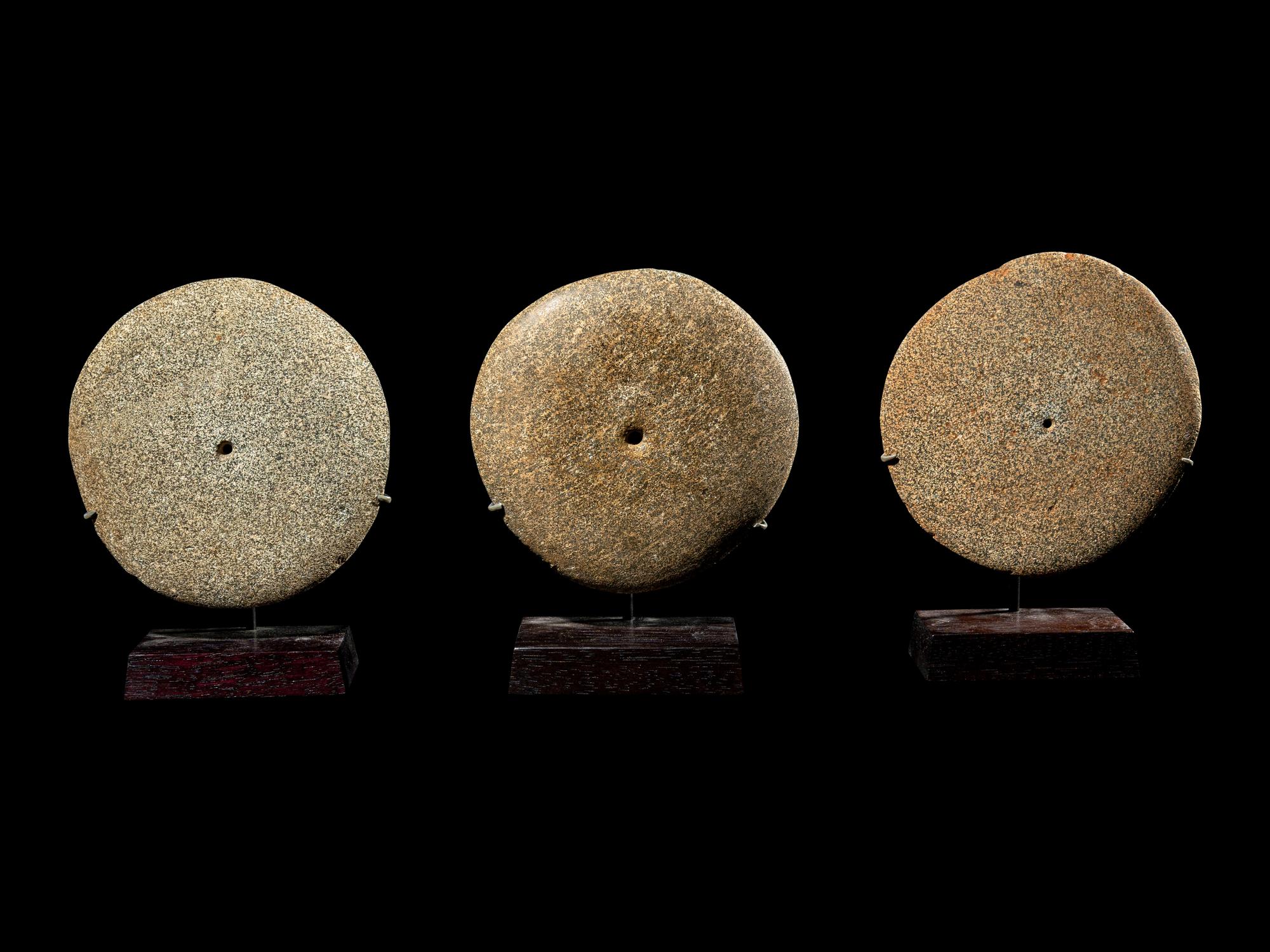 Three Neolithic Stone Discoidals