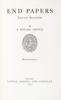 NEWTON, EDWARD A. Collection of signed books, letters and pamphlets. (28 items total)