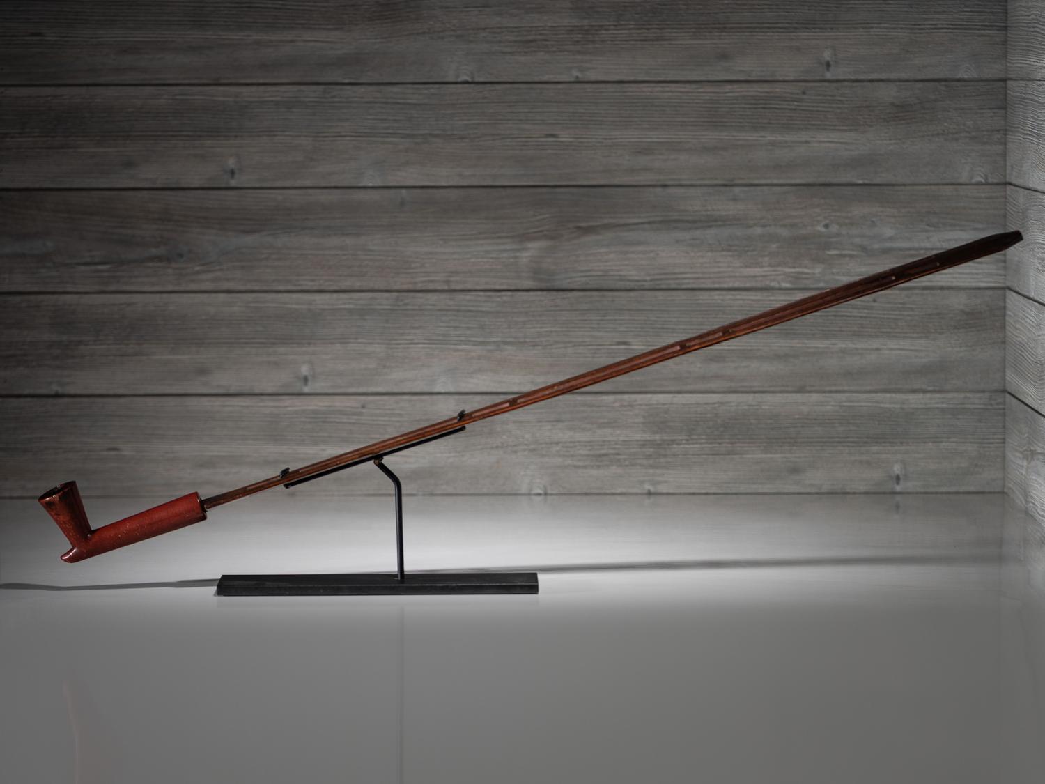Eastern Great Lakes Calumet Stem, with Catlinite Pipe Bowl