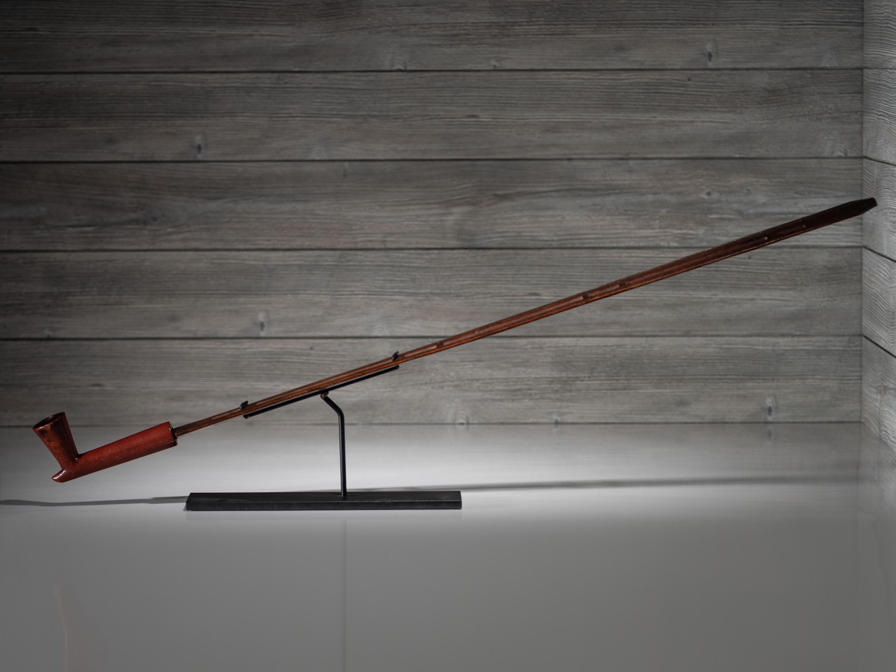Eastern Great Lakes Calumet Stem, with Catlinite Pipe Bowl