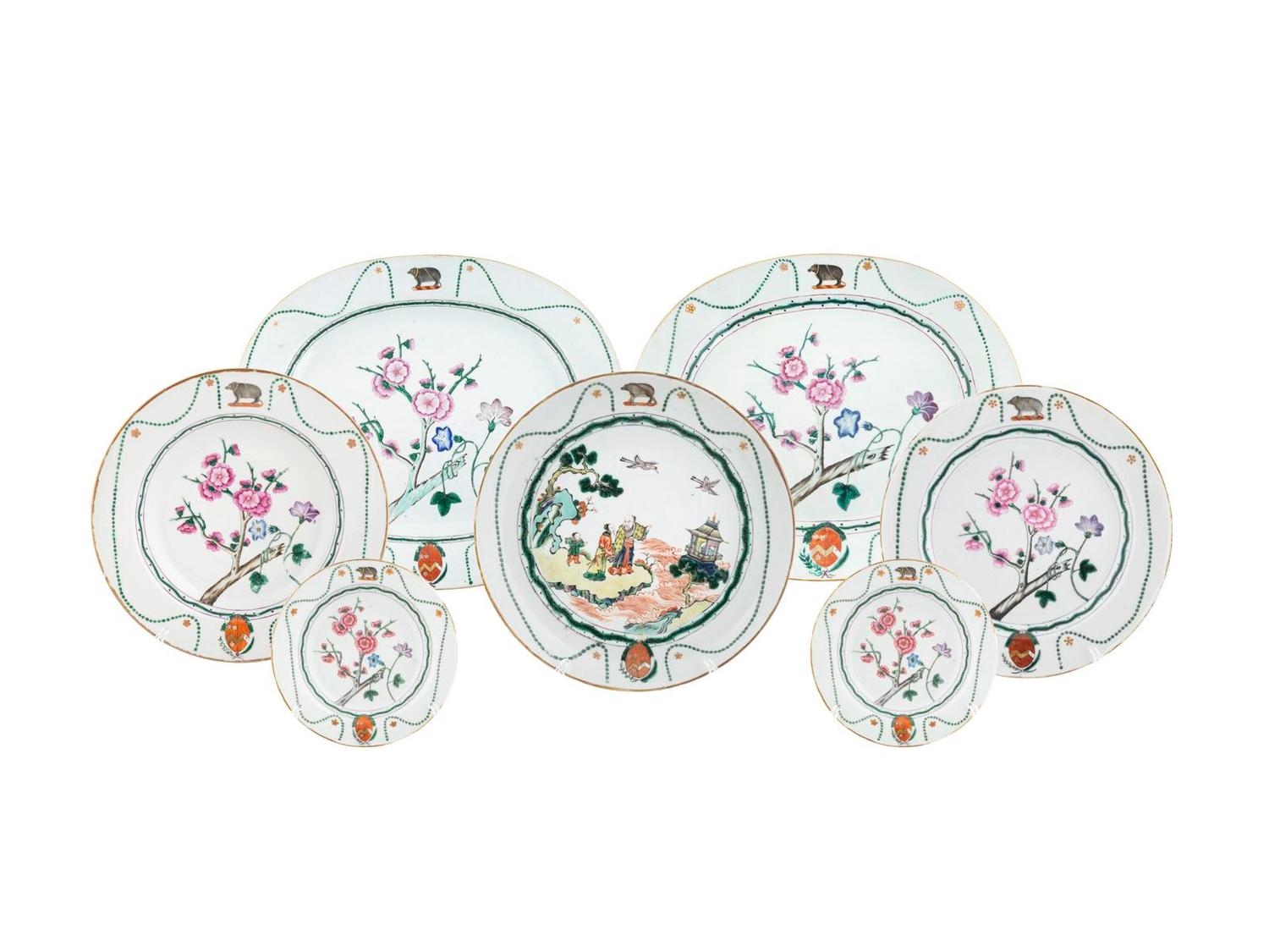 A Chinese Export Armorial Porcelain Partial Dinner Service — CIRCA 1775