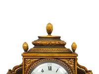 A South German Painted and Parcel Gilt Mantel Clock