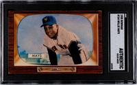 A Group of 1955 Bowman Mickey Mantle and Willie Mays SGC Graded Baseball Cards No. 202 (SGC 4.5 VG-EX+)