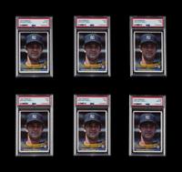 A Group of Six PSA Graded 1984 Donruss Don Mattingly Rookie Baseball Cards No. 248 (PSA 8; PSA 7 x4; PSA 6)