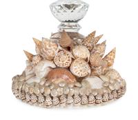 A Pair of Shell-Encrusted Table Ornaments